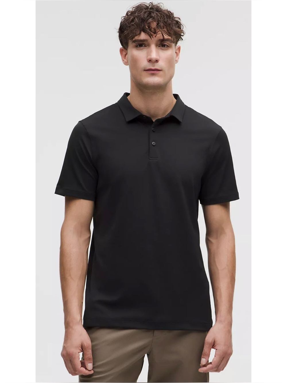 Lululemon ShowZero™ Slim-Fit Polo Shirt in Black Size XXL ~ Pristine